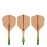 Caliburn SUP Flights - Moulded Shaft and Flight -  Standard No6 - Waves - Green & Orange