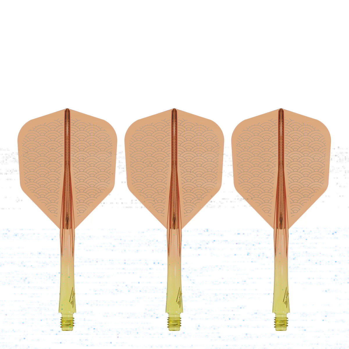 Caliburn SUP Flights - Moulded Shaft and Flight -  Standard No6 - Waves - Yellow & Orange