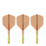 Caliburn SUP Flights - Moulded Shaft and Flight -  Standard No6 - Waves - Yellow & Orange