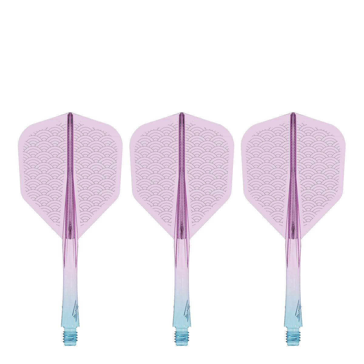 Caliburn SUP Flights - Moulded Shaft and Flight -  Standard No6 - Waves - Blue & Purple