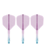 Caliburn SUP Flights - Moulded Shaft and Flight -  Standard No6 - Waves - Blue & Purple