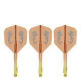 Caliburn SUP Flights - Moulded Shaft and Flight -  Standard No6 - Dragon - Yellow & Orange