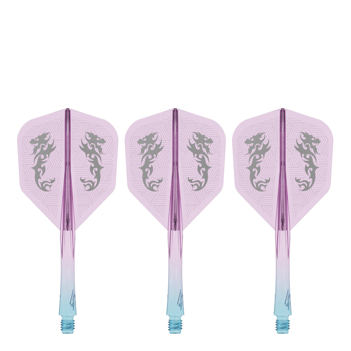 Caliburn SUP Flights - Moulded Shaft and Flight -  Standard No6 - Dragon - Blue & Purple