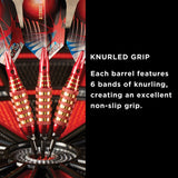 Viper Atomic Bee Darts - Soft Tip - Coated Alloy - Coloured Rings - Red