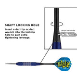 Viper Comix Darts - Steel Tip - Coated Alloy - Cut Grooves - inc Extras - Blue