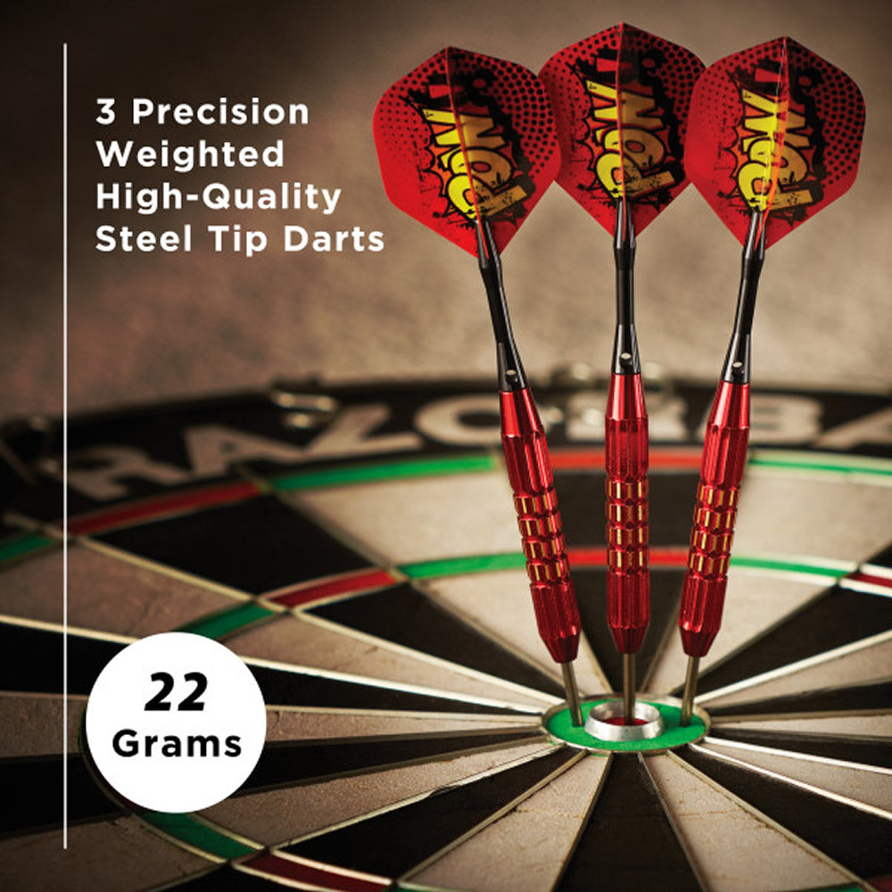 Viper Comix Darts - Steel Tip - Coated Alloy - Cut Grooves - inc Extras - Red