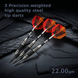 Viper The Freak Darts - Steel Tip - Nickel Silver - with Spinster Shafts - F3 - Black Knurl