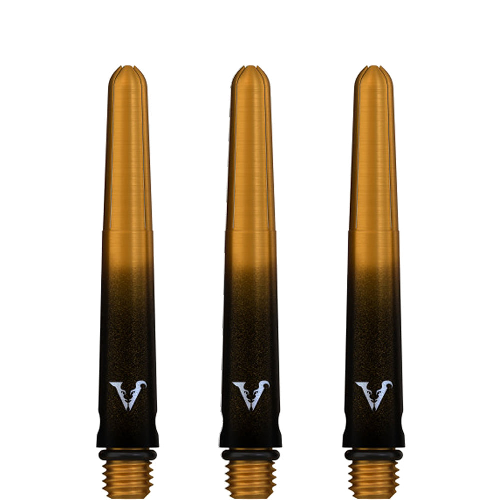 Viper Viperlock Aluminium Dart Shafts - inc O-Rings and Locking Pin - Black & Gold