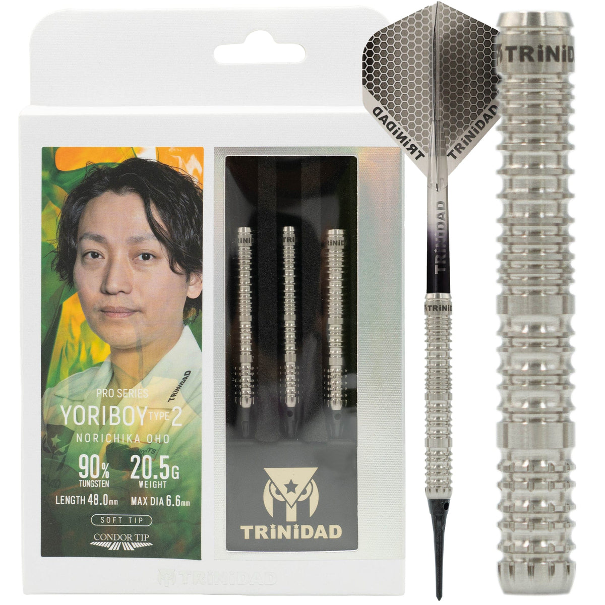 Trinidad Pro Darts - Soft Tip - 90% Tungsten - Yoriboy 2 - 20.5g