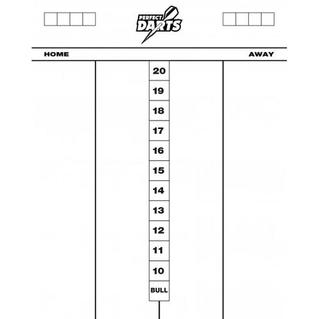 Perfectdarts Whiteboard Flexi Scoreboard 501 & Cricket - Flexible Dry Wipe Acrylic - 45cm x 40cm