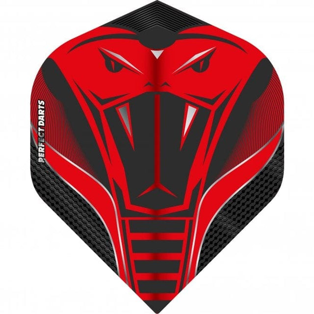 Perfect Darts Flights - Extra Strong - No2 - Std - Super Cobra - Red