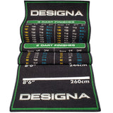 Designa Checkouts Carpet Mat - Non Slip Back - 290cm X 80cm Green