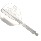 Condor AXE Logo Dart Flights - Small - Clear & Silver Medium