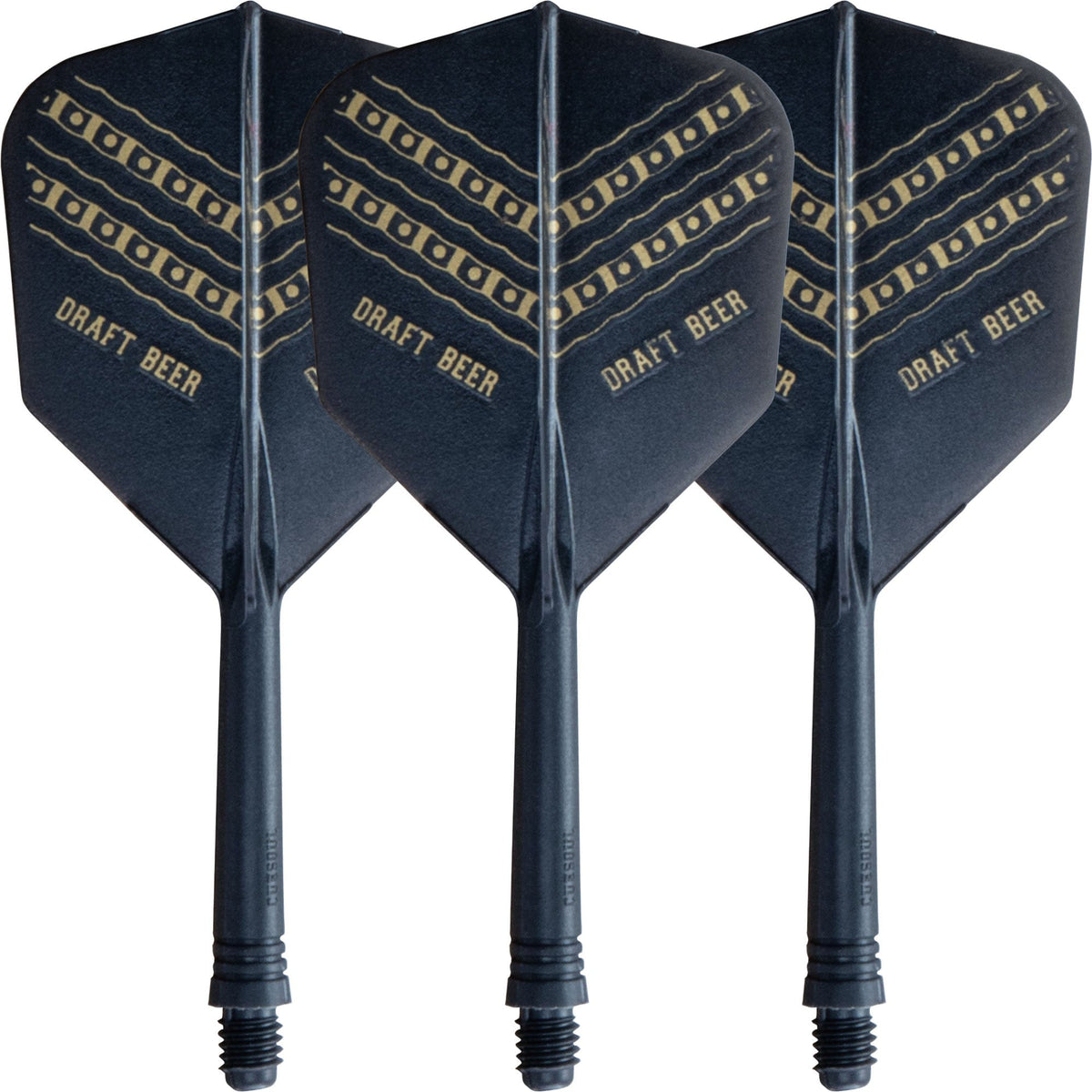 Cuesoul AK5 Integrated Dart Shaft and Flights - Standard - Black - Draft Beer Medium
