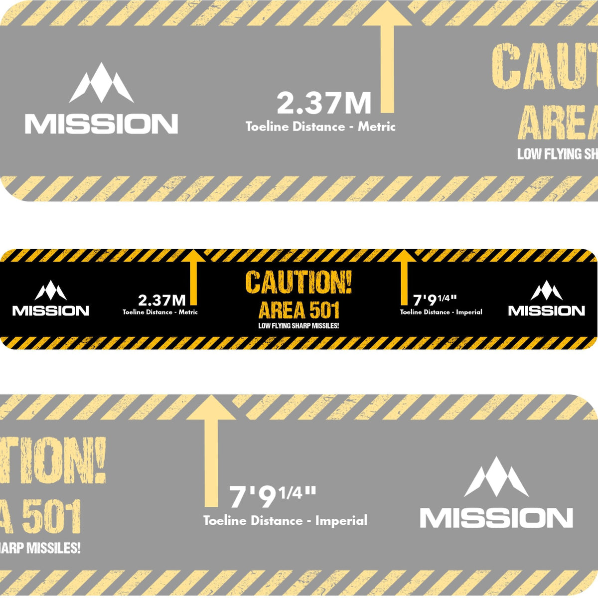 Mission Throw Line Oche - Toeline - Caution - Area 501