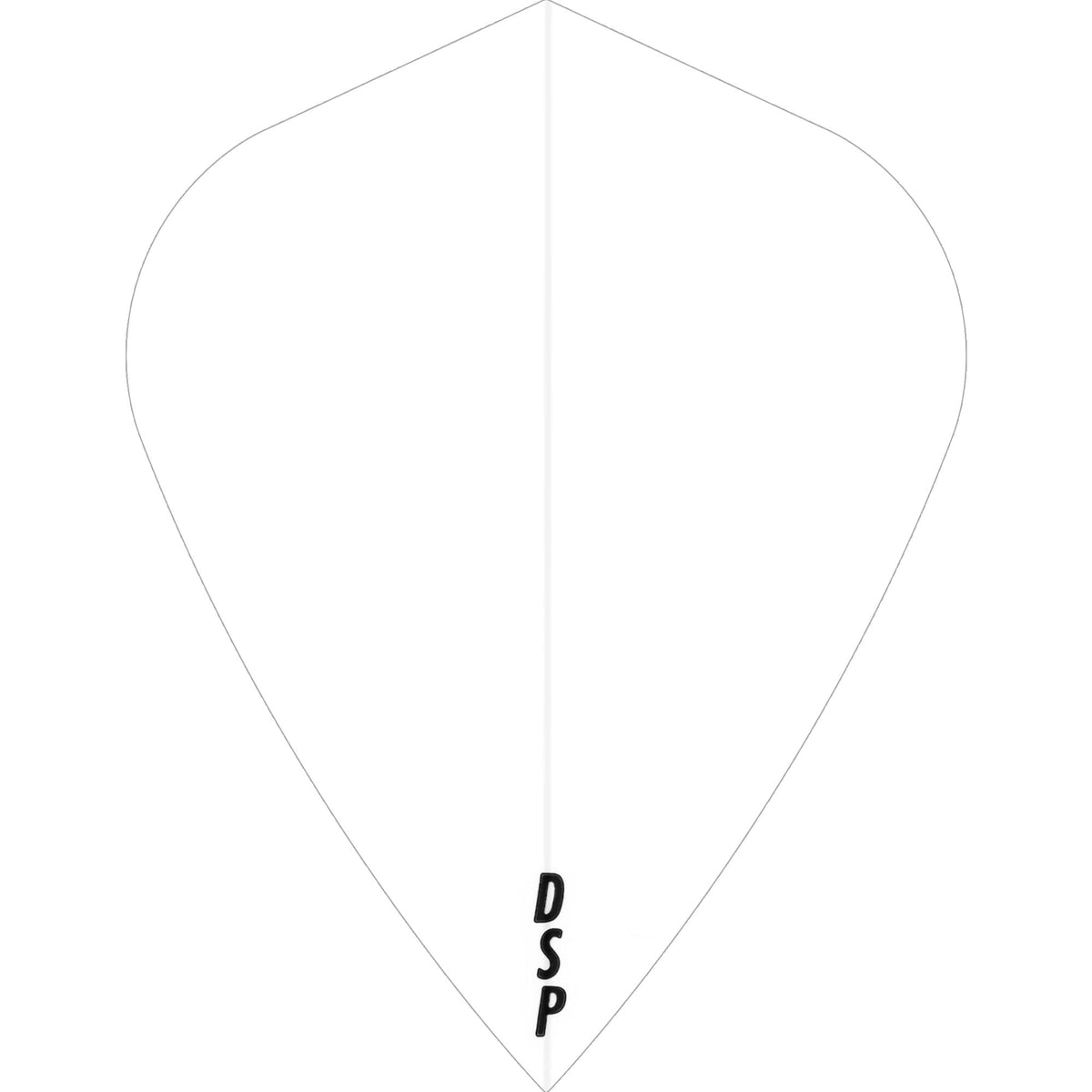 Dart Flights - Poly Plain Original - Kite Clear