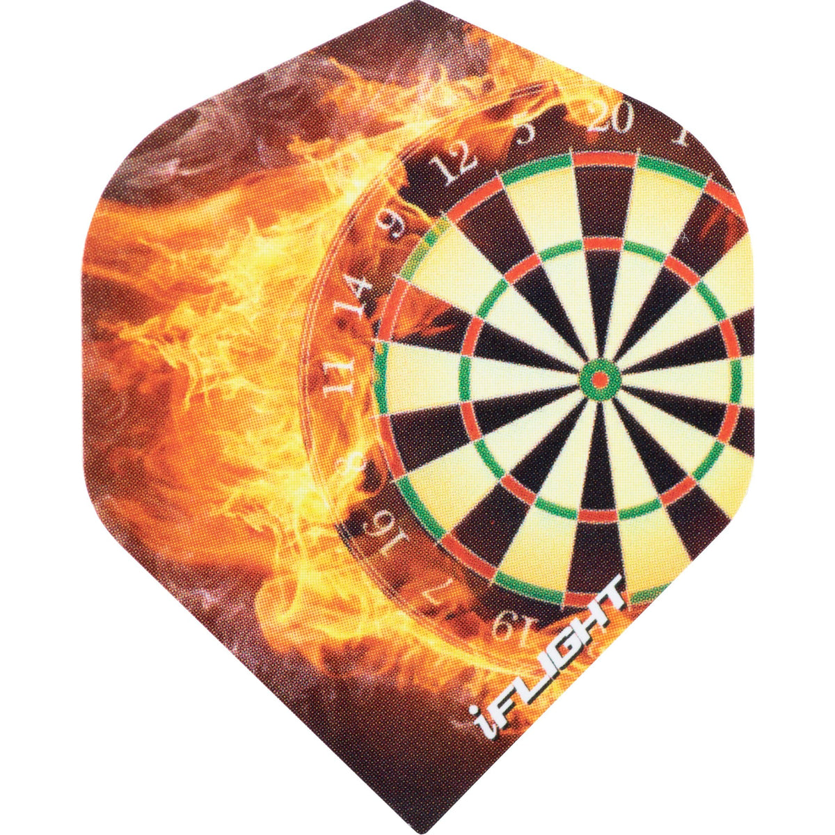Designa Dart Flights - iFlight - Extra Strong - Std - Flaming Dartboard