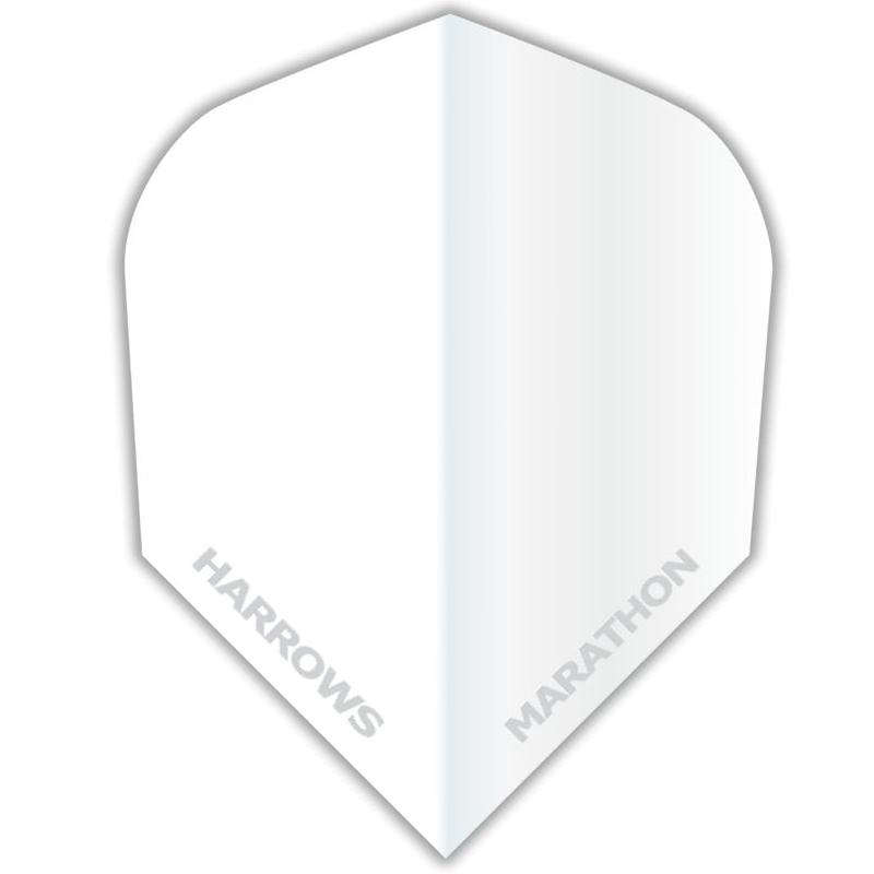 Harrows Anti Glare Marathon Dart Flights - Standard Shape White