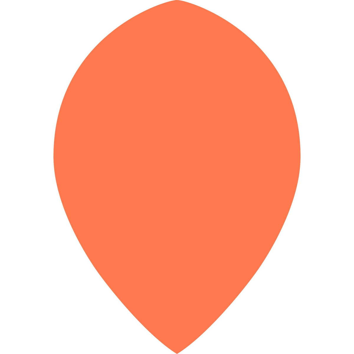 Dart Flights - Poly Plain Fluoresent - Pear - Fluro Fluro Orange