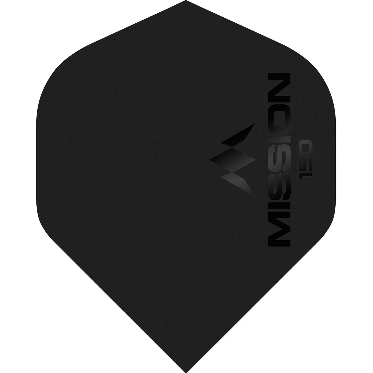 Mission Logo 150 Dart Flights - 150 Micron - No2 - Std - Matt Black