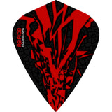 Harrows Rapide X Dart Flights - Kite Shape - Rapide-X Red
