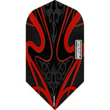 Pentathlon TDP-Lux Dart Flights - Black Series - Slim Red