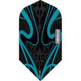 Pentathlon TDP-Lux Dart Flights - Black Series - Slim Aqua Blue