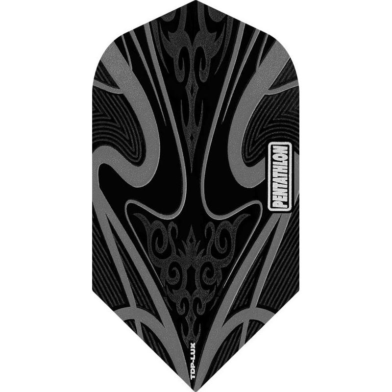 Pentathlon TDP-Lux Dart Flights - Black Series - Slim Grey