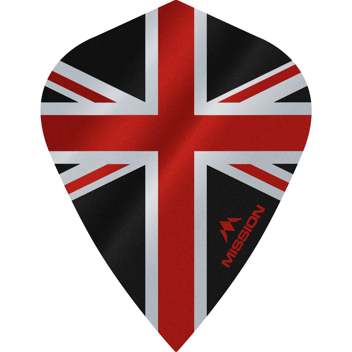 Mission Alliance Union Jack Dart Flights - Kite - Black Black Red