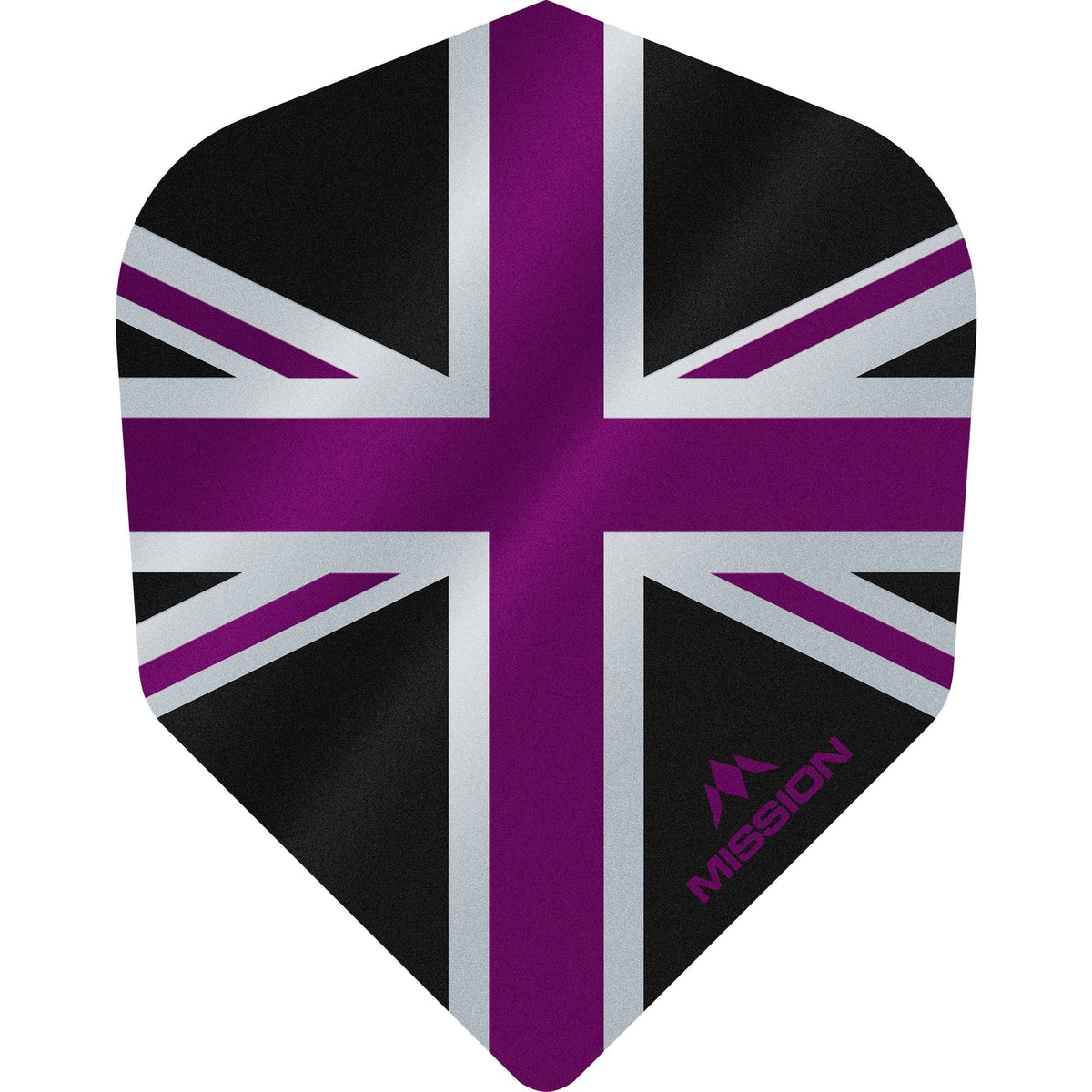 Mission Alliance Union Jack Dart Flights - No6 - Std - Black Black Purple