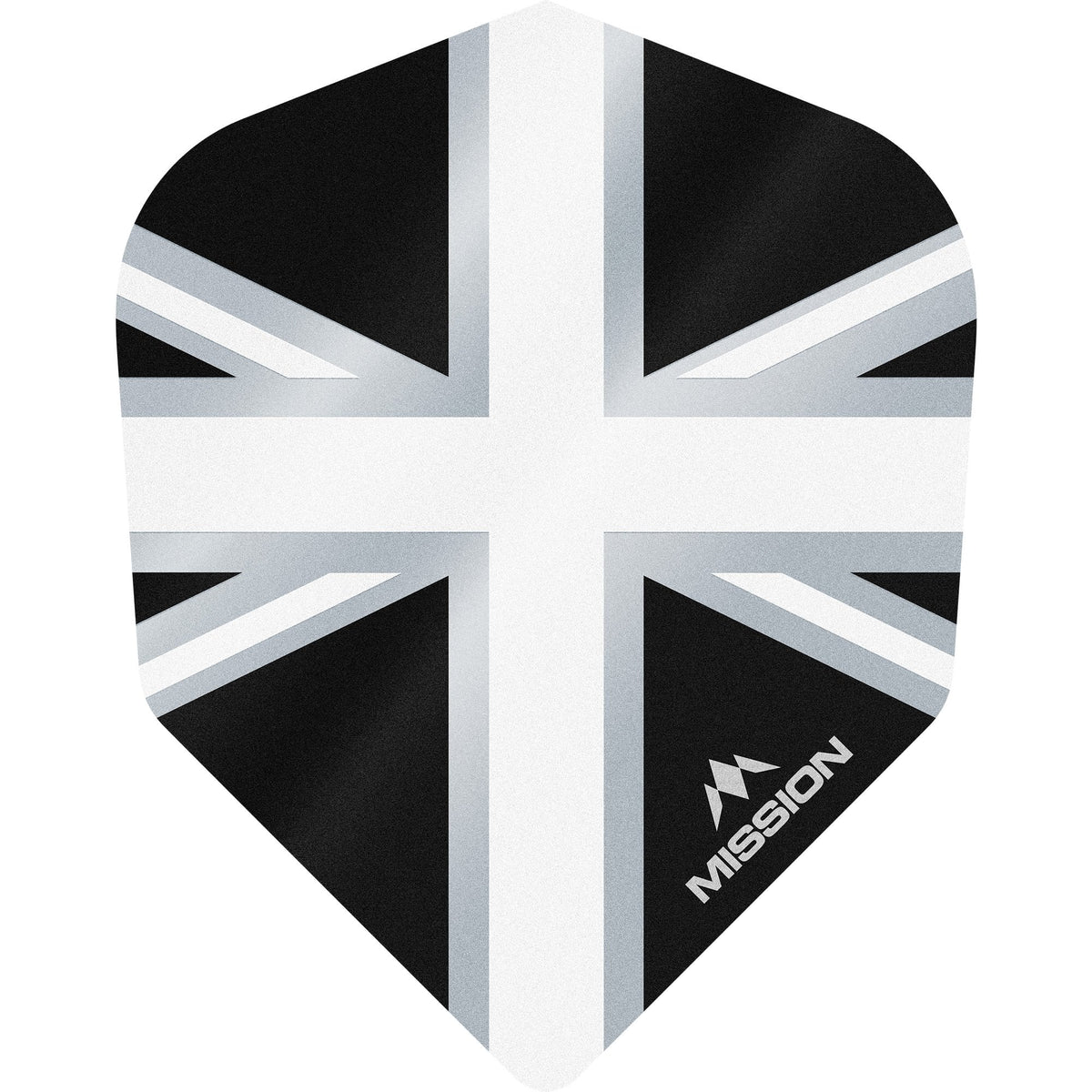 Mission Alliance Union Jack Dart Flights - No6 - Std - Black Black White
