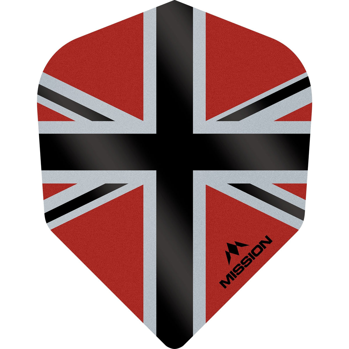 Mission Alliance-X Union Jack Dart Flights - No6 - Std Red Black