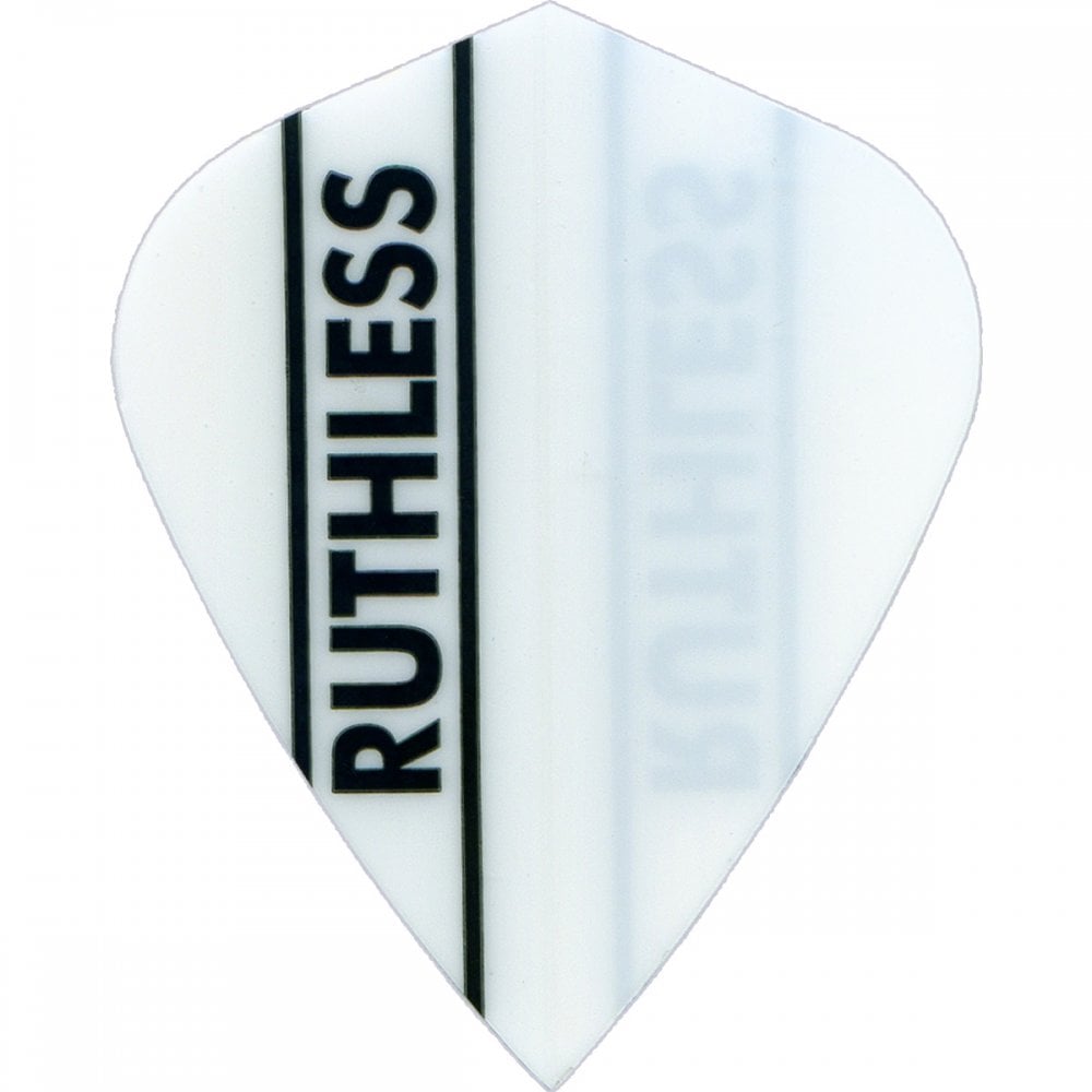Ruthless - Solid Panel - Dart Flights - 100 Micron - Kite White