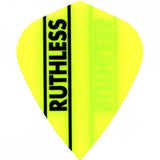 Ruthless - Solid Panel - Dart Flights - 100 Micron - Kite Fluro Yellow