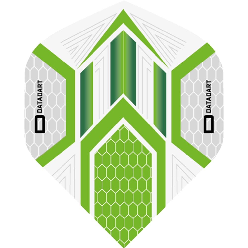 Datadart Dart Flights - Hex - No2 - Std - Grey Grey Green