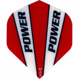 McCoy Power Max Dart Flights - 150 Micron - No2 - Std - Solid - 2 Colour Red White