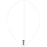 McCoy Power Max Dart Flights - 150 Micron - Pear - Solid White