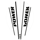 McCoy Power Max Dart Flights - 150 Micron - Pear - Solid Clear White