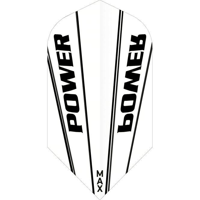 McCoy Power Max Dart Flights - 150 Micron - Slim - Solid Clear White