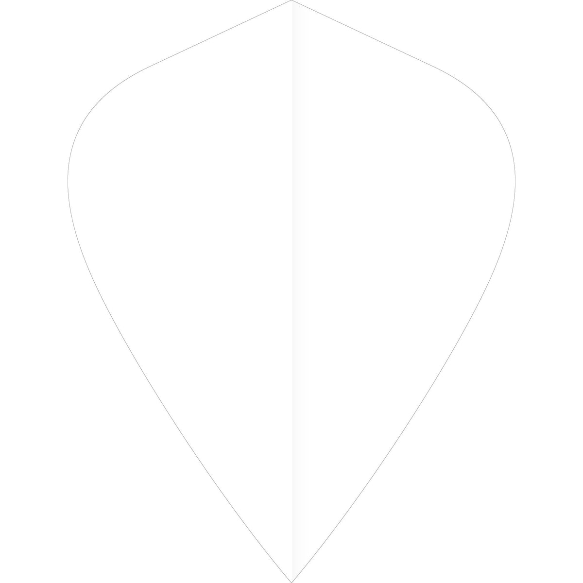Ruthless Poly Plain - Solid - Dart Flights - 75 Micron - Kite White