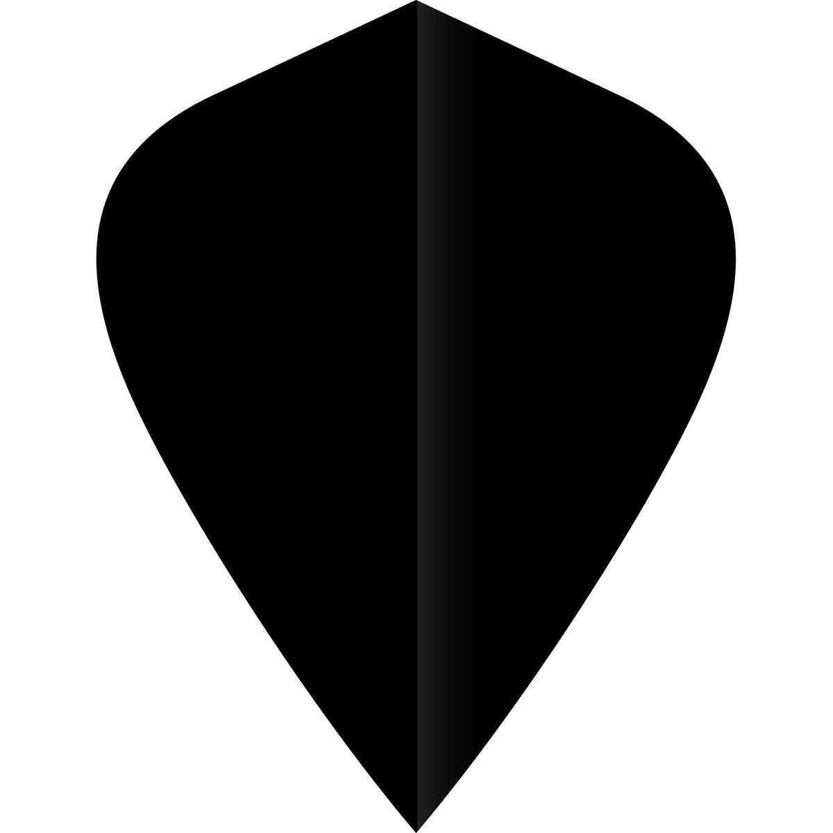 Ruthless Poly Plain - Solid - Dart Flights - 75 Micron - Kite Black