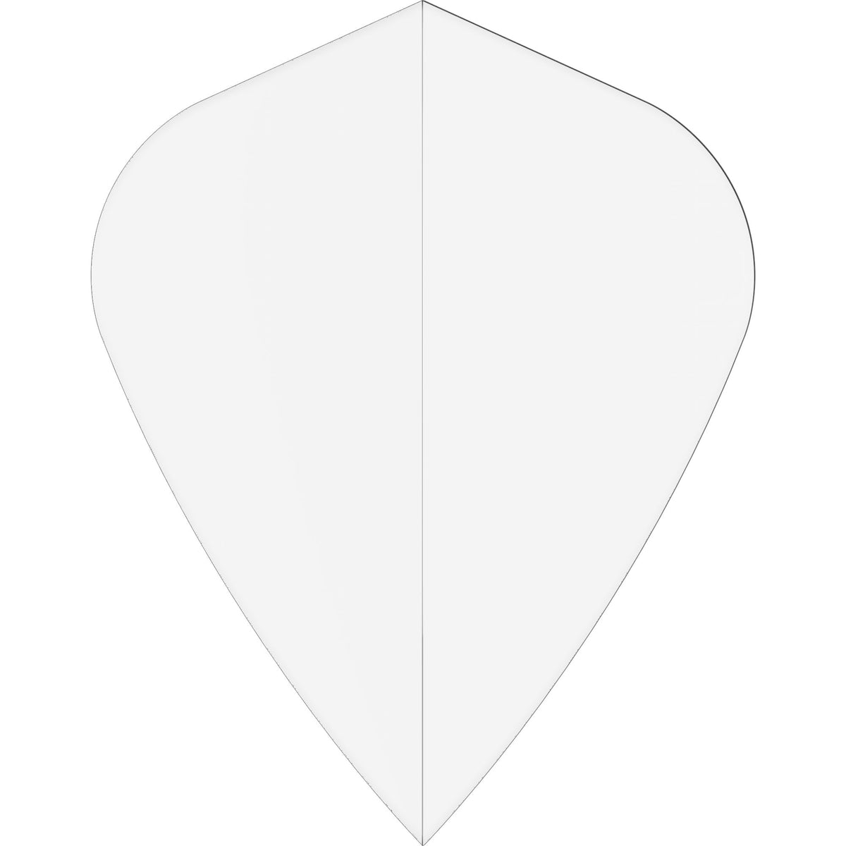 Ruthless Poly Plain - Solid - Dart Flights - 75 Micron - Kite Clear
