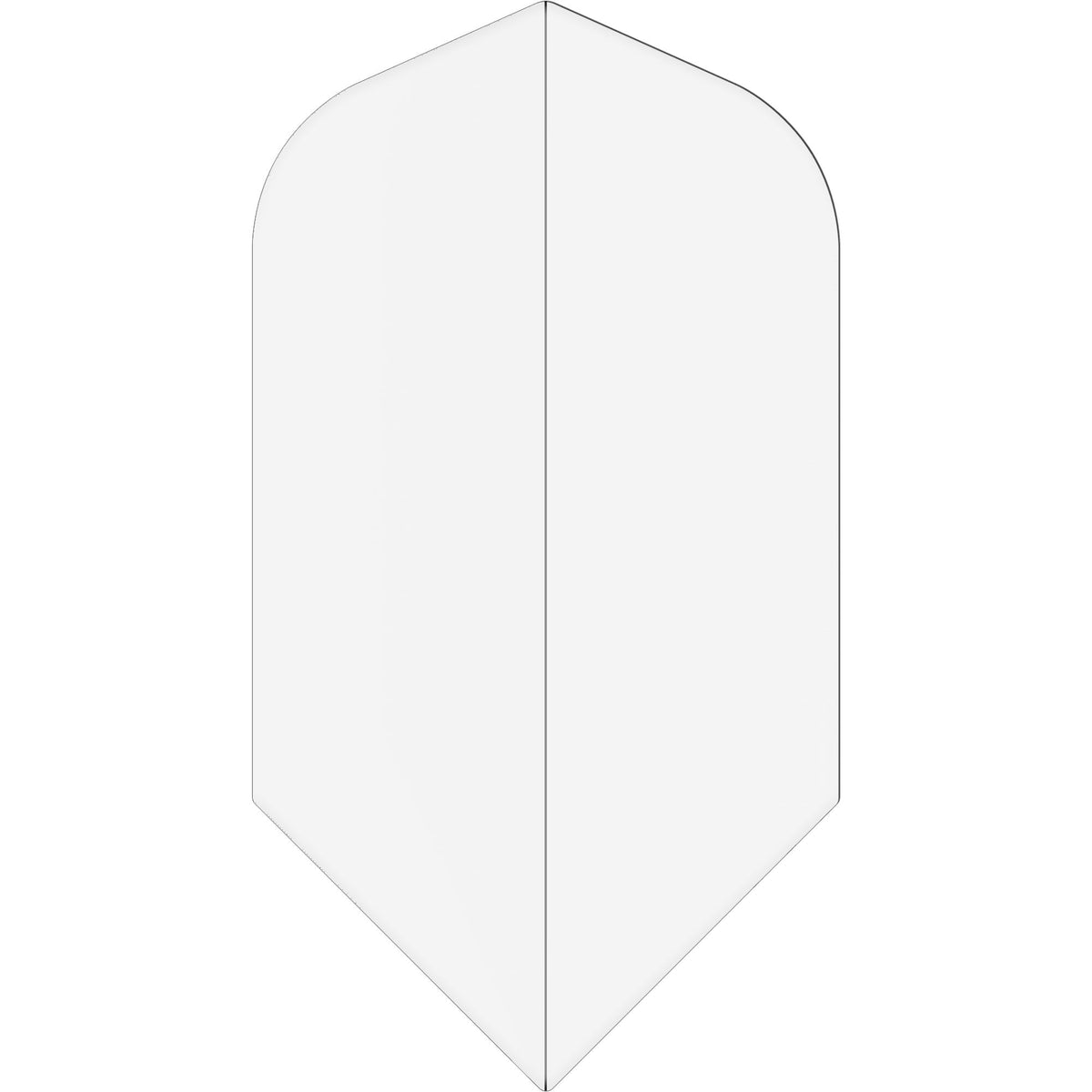 Ruthless Poly Plain - Solid - Dart Flights - 75 Micron - Slim Clear