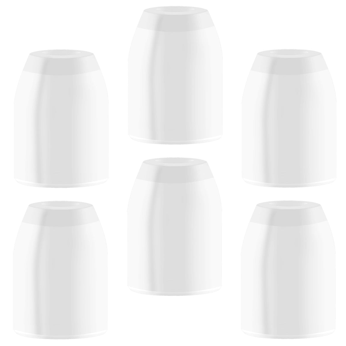 L-Style - Standard Champagne Rings - Pack 6 White