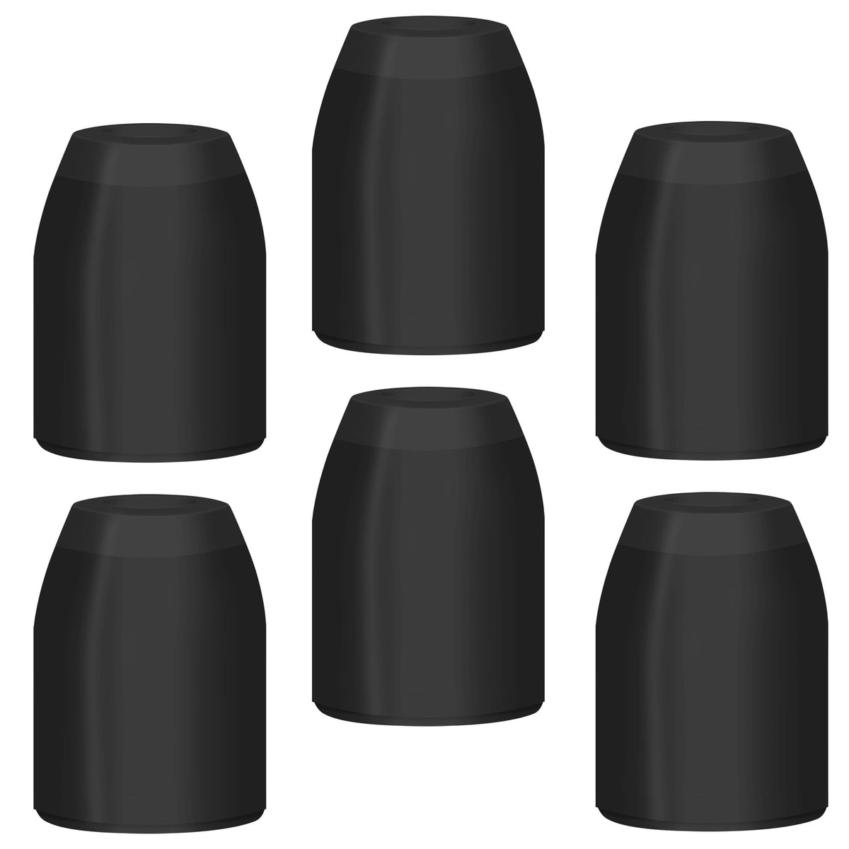 L-Style - Standard Champagne Rings - Pack 6 Black