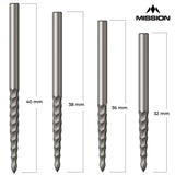 Mission Lunar FS Dart Points - Spare Points - Rough Cut - Silver