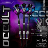Mission Occult Darts - Steel Tip - 90% - Black & Coral PVD