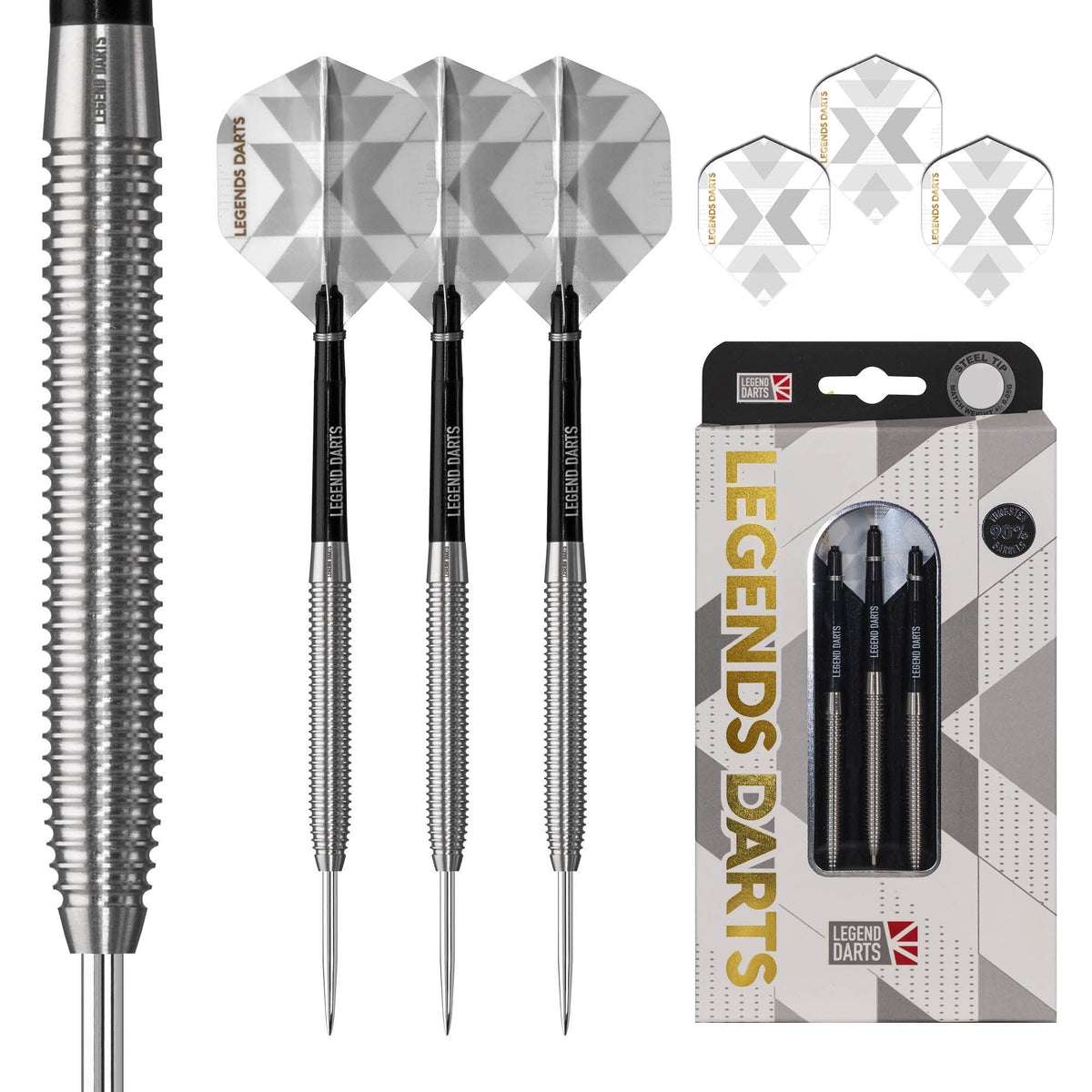Legend Darts - Steel Tip - 90% Tungsten - Pro Series - V6 - Multi Ringed