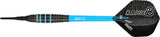 One80 Raise B Darts - Soft Tip - Black - Aqua Blue Rings 17g