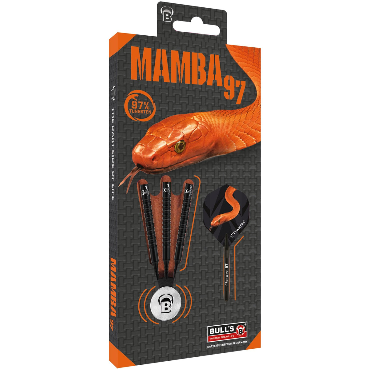 BULL'S Mamba 97 Darts - Soft Tip - M3 - Black Titanium 18g